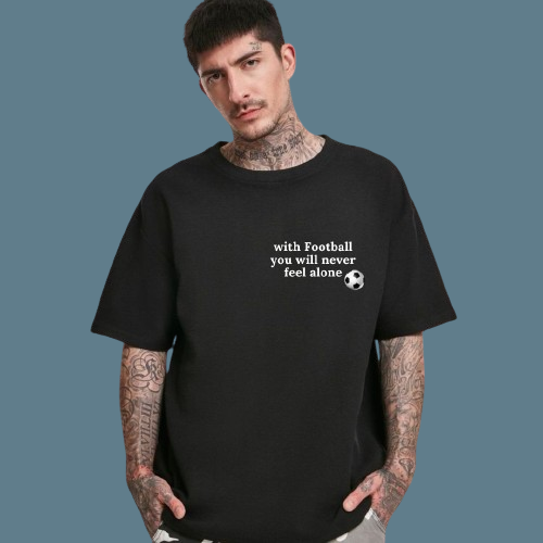 Football quote T-shirt (oversized)-240gsm