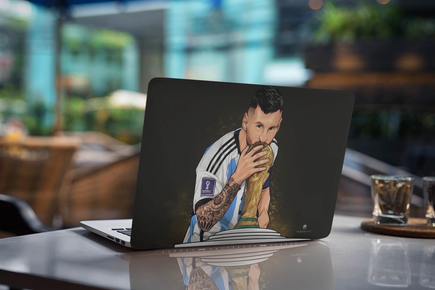 Messi trophy Laptop skin