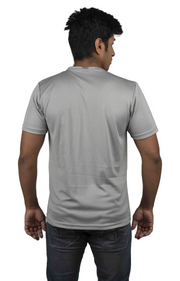 HOJ Men's Dri-fit Round Neck T-Shirts- Grey
