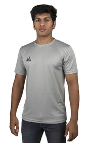 HOJ Men's Dri-fit Round Neck T-Shirts- Grey