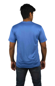 HOJ  Men's Dri-fit Round Neck T-Shirts- Light Blue