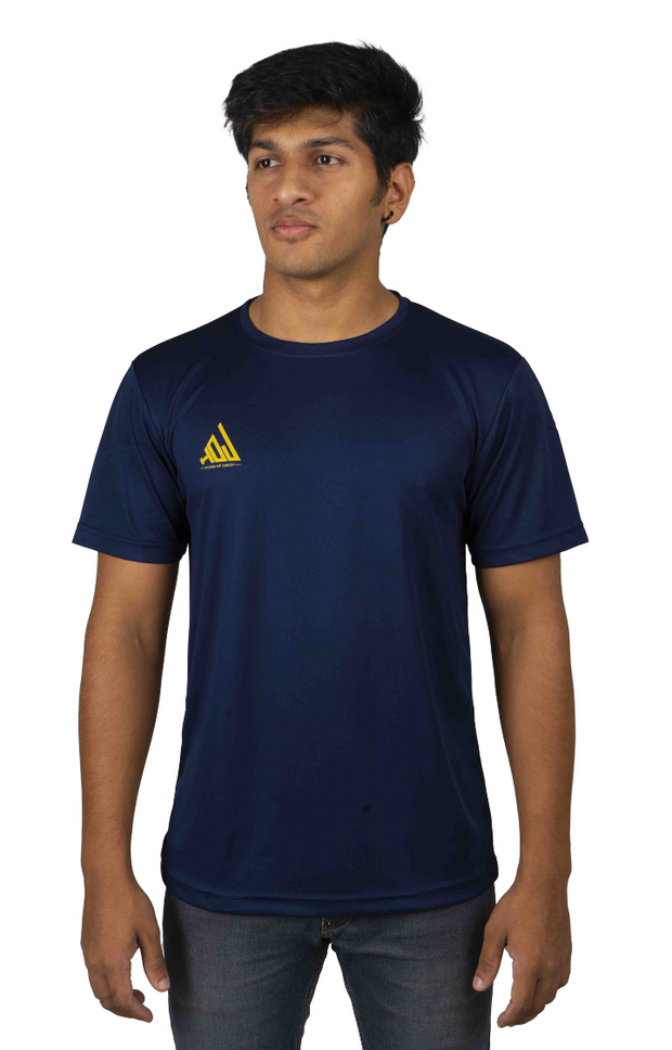 HOJ Men's Dri-fit Round Neck T-Shirts- Navy Blue