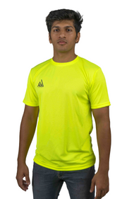 HOJ Men's Dri-fit Round Neck T-Shirts- Neon Green