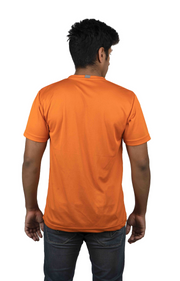 HOJ Men's Dri-fit Round Neck T-Shirts- Orange