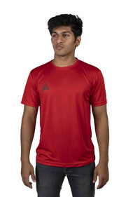 HOJ  Men's Dri-fit Round Neck T-Shirts- Red
