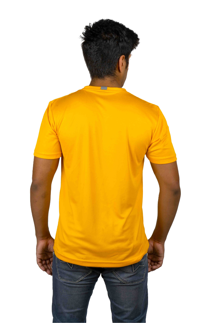 HOJ Men's Dri-fit Round Neck T-Shirts- Golden